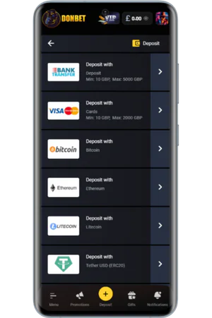 DonBet deposit bonus process