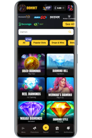 Slot search and filter options