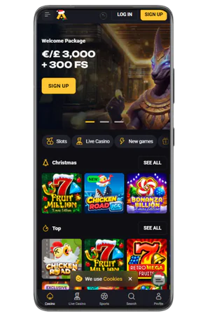 AmonBet mobile homepage access