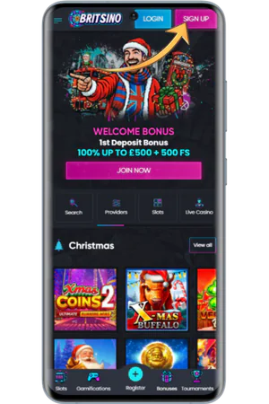 Britsino mobile homepage registration