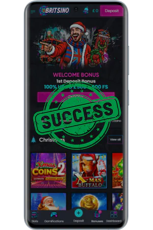 Britsino successful UK account creation