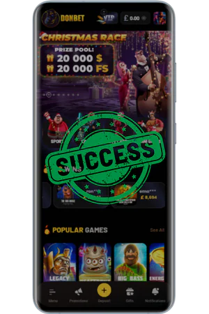 DonBet successful account creation