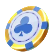 Club casino chip symbol with a £4 five-of-a-kind win and the lowest standard payout tier