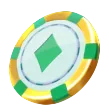 Diamond casino chip low-value symbol awarding £4 for five across a payline in the base game