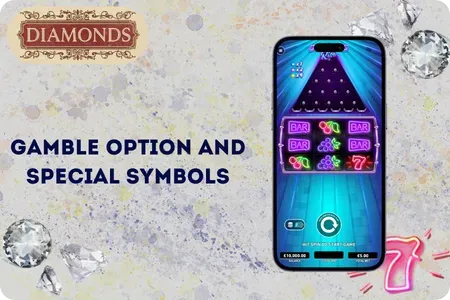 Gamble Option and Special Symbols in slot Diamond Rise