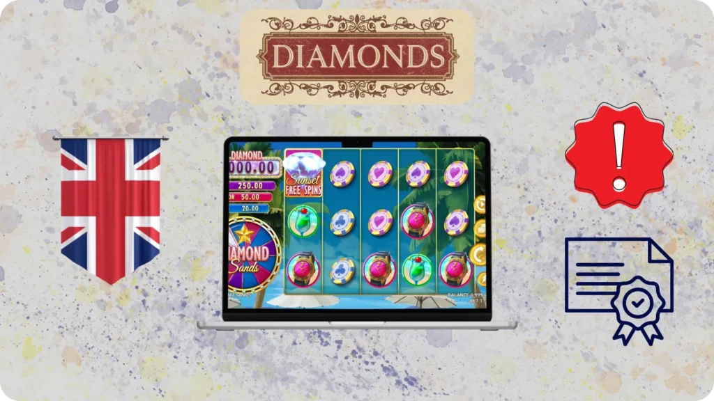 Diamond Sands slot legality in the UK with licence and player protection theme