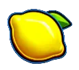 Lemon low-tier fruit symbol with a maximum £6 five-of-a-kind win