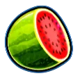 Watermelon fruit symbol with £6 payout for five on an active payline